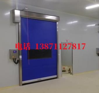 铝合金杆拉链密封快速卷帘门